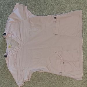 Womens pink scrub set